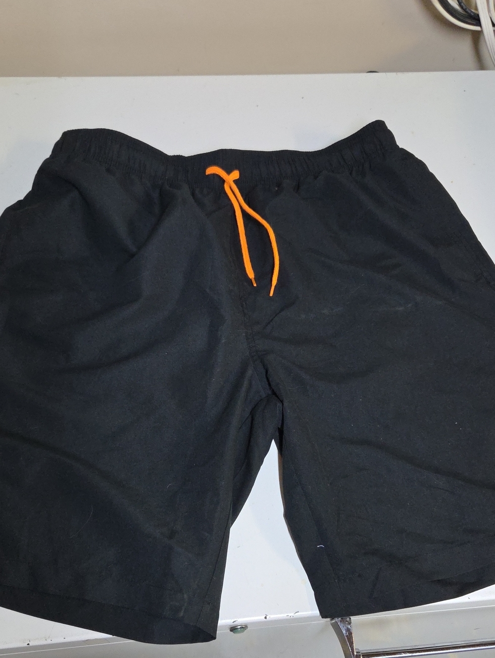 Black Mens Swim/Board Shorts with Orange Drawstring Sz XL NWT
